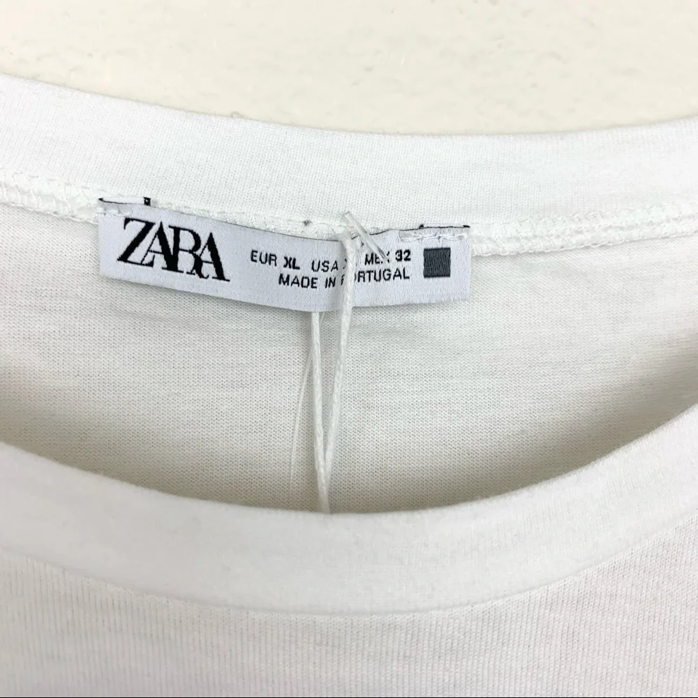 Zara Lovely Summer Mood Graphic Tee Shirt Iridescent Shine Cotton Vacation - Picture 2 of 7